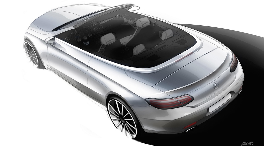 Esquisse de la Mercedes-Benz Classe C Cabriolet 2017