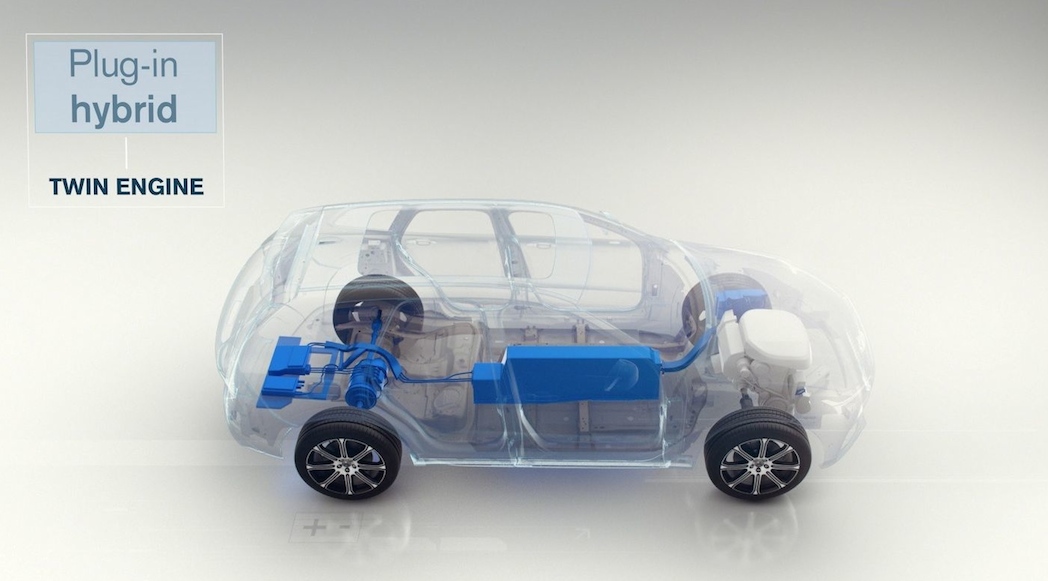 Still from animation - Plug-in hybrid, Twin Engine