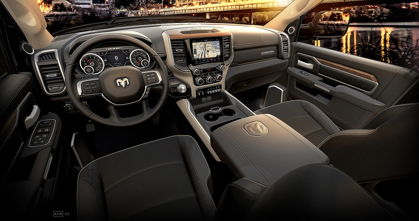 2019 Ram Heavy Duty Laramie Black optional console