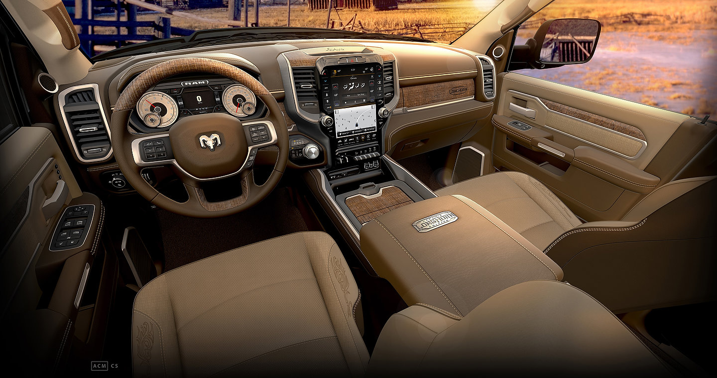 2019 Ram Heavy Duty LongHorn Mountain-Light Mountain Brown 12-inch screen
