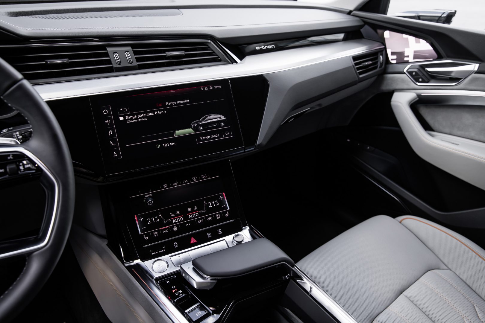 The interior of the Audi e-tron prototype